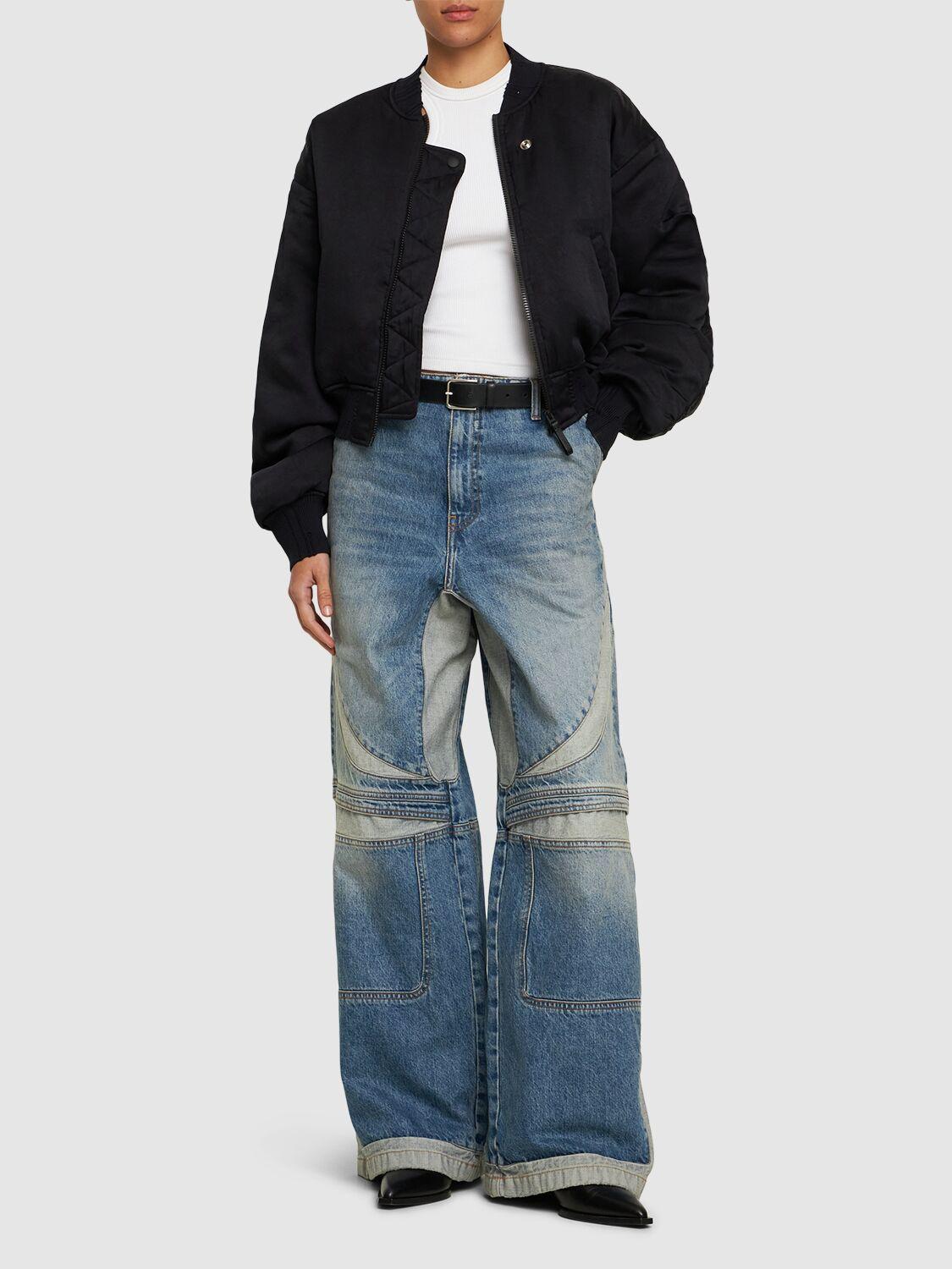 AMIRI◆ハイライズデニムワイドジーンズ ダメージ加工 AMIRI◇ハイライズデニムワイドジーンズ ダメージ 裾広がり ボトムス
