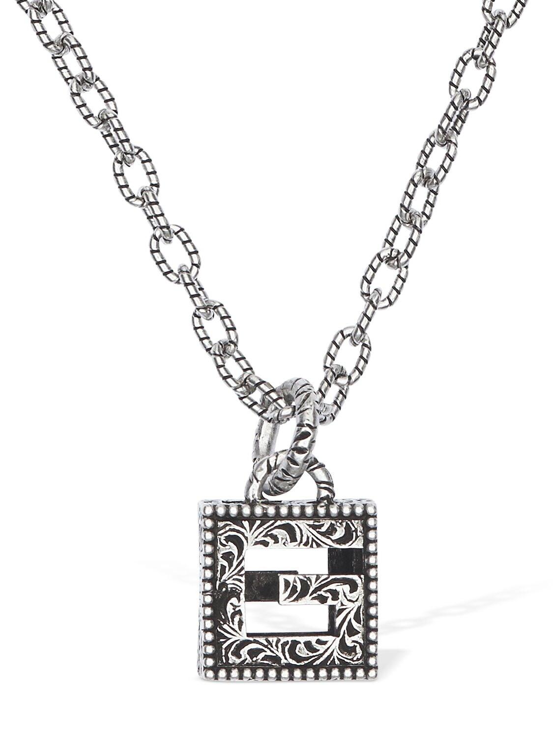 Gucci 60cm G Cube Necklace in Silver (Metallic) for Men - Lyst