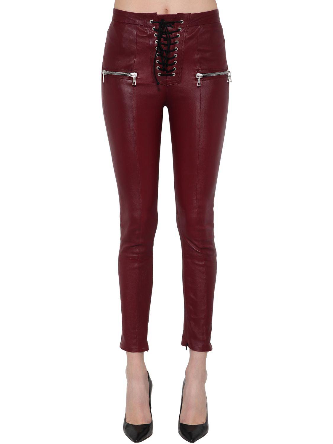 Unravel Project Skinny Lace-up Leather 