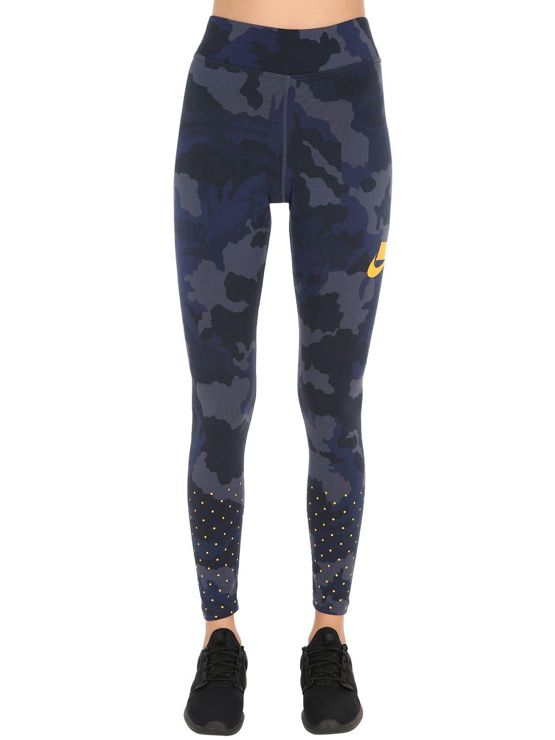 Nike Sportswear Camo Leggings in Blue Camo (Blue) - Lyst