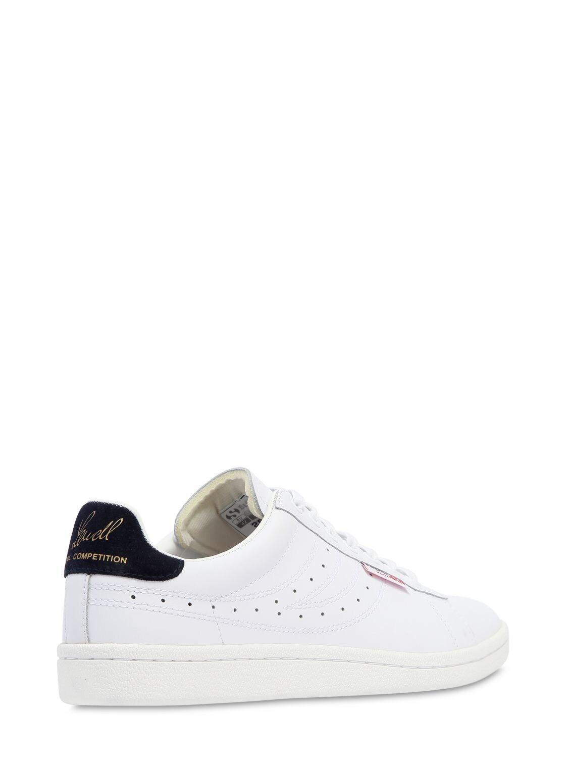 Superga Ivan Lendl Leather Sneakers in White/Navy (White) for Men | Lyst