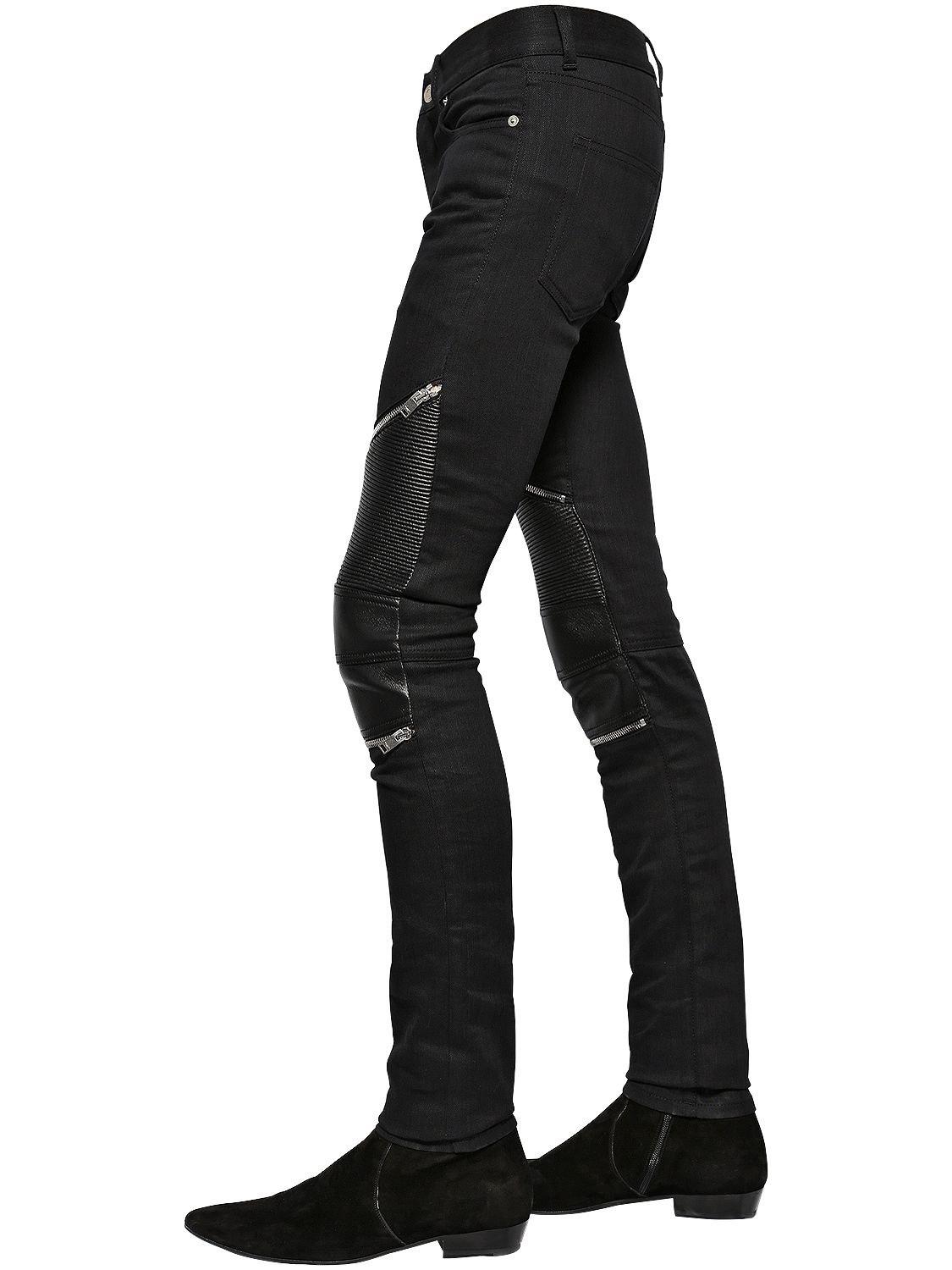 black biker jeans mens