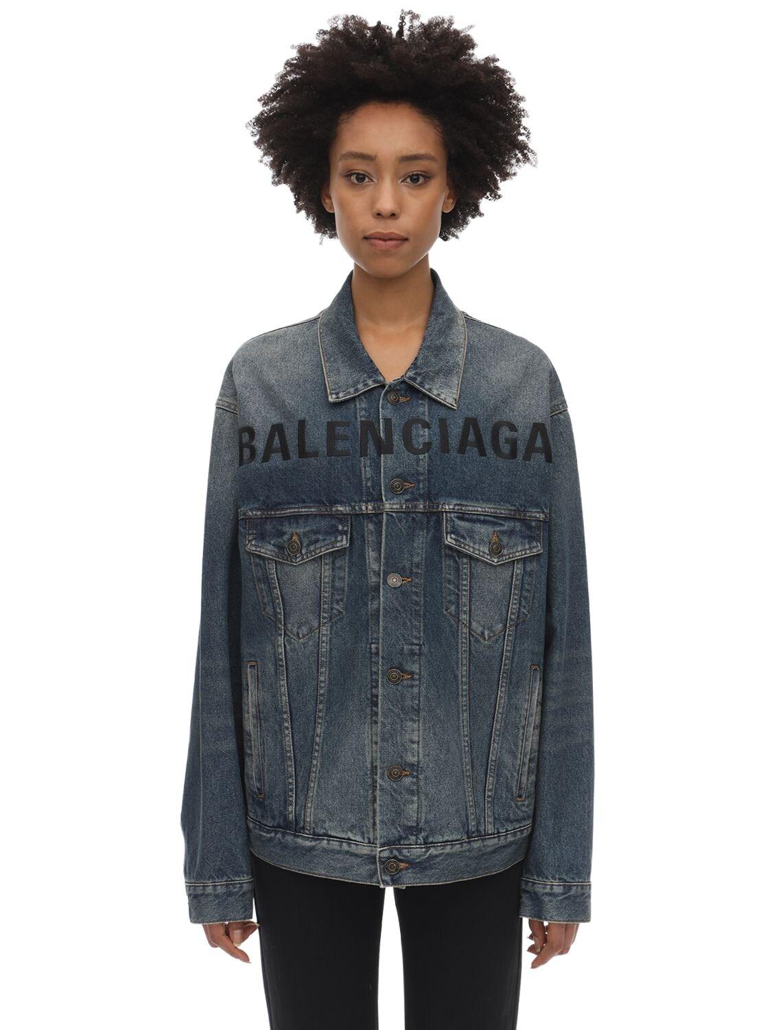 Embroidered Front Logo Denim Jacket