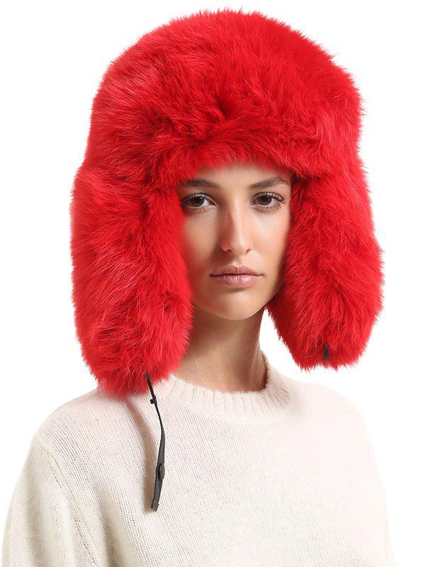 moncler fox fur hat