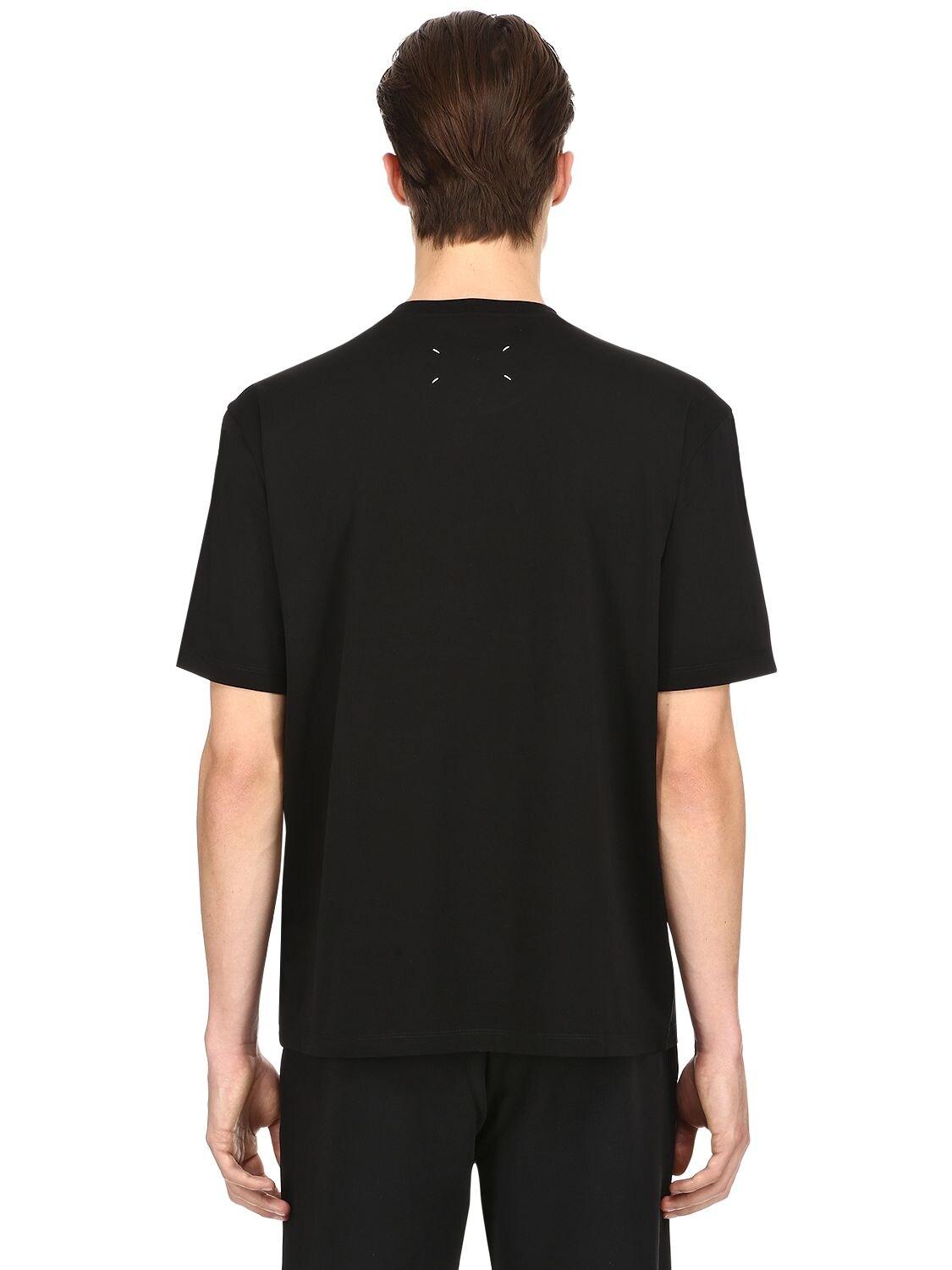 Maison Margiela Kiss Print Cotton Jersey T-shirt in Black for Men - Lyst