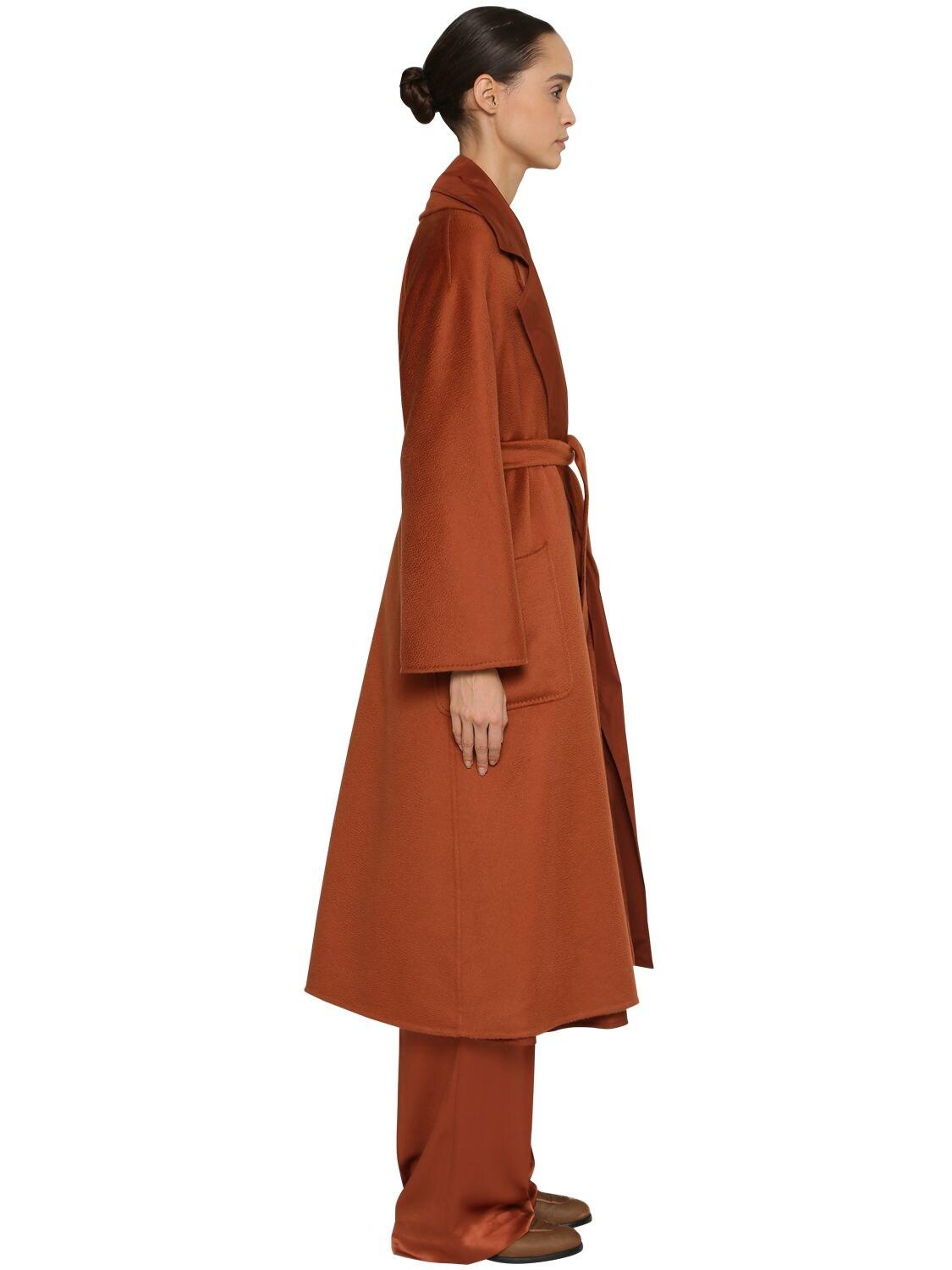 Max Mara Labbro Belted Cashmere Coat in Brown - Lyst