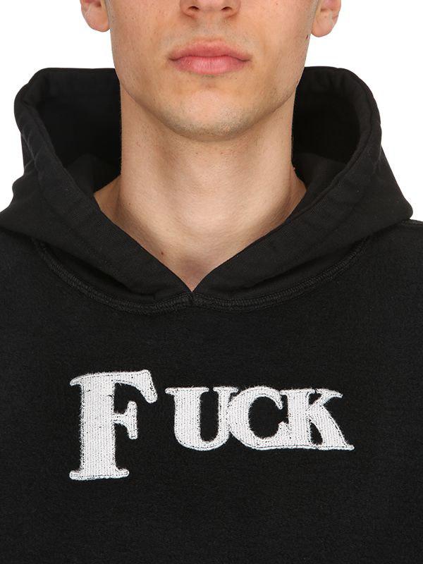 Vetements Fuck Inside-out Sweatshirt Hoodie in Black for Men | Lyst