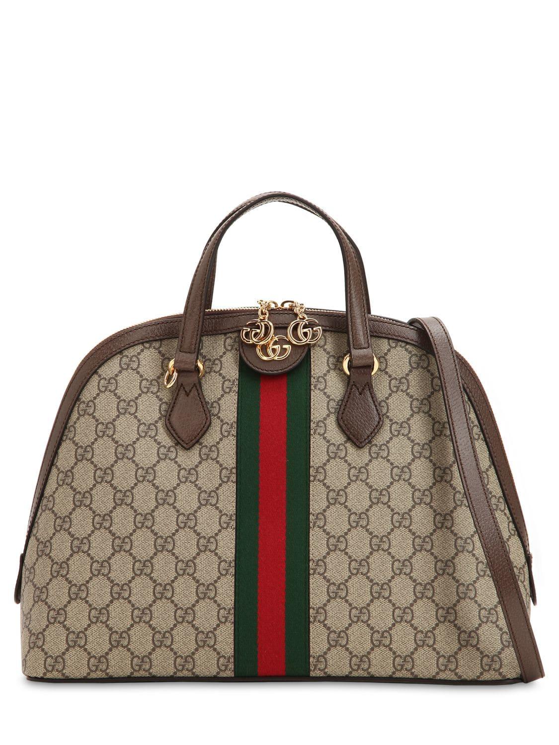 Senator Ombord Alarmerende Gucci Ophidia GG Medium Top Handle Bag in Brown | Lyst