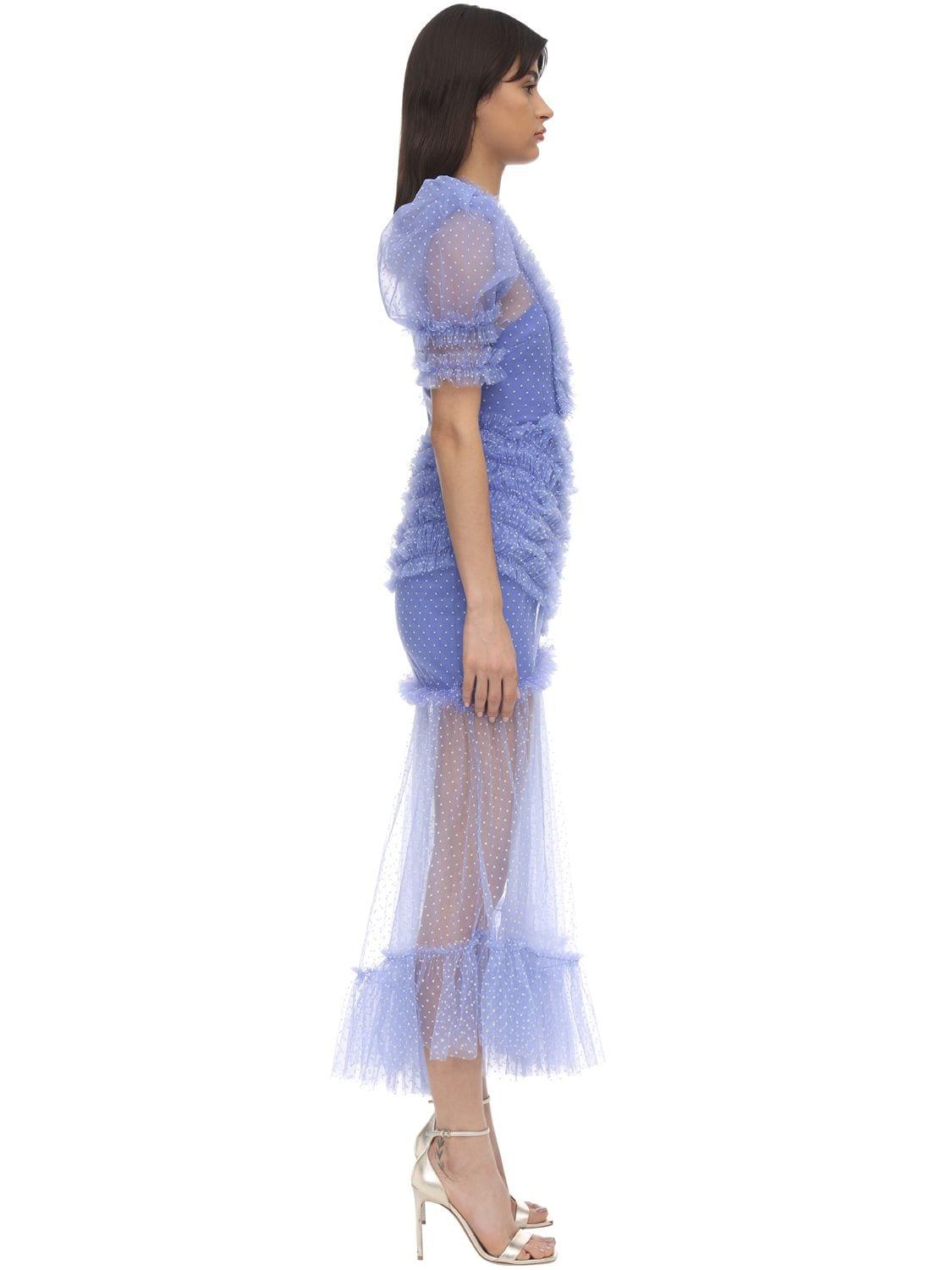 Alice McCALL Ruffled Tulle Midi Dress in Lilac (Purple) - Lyst