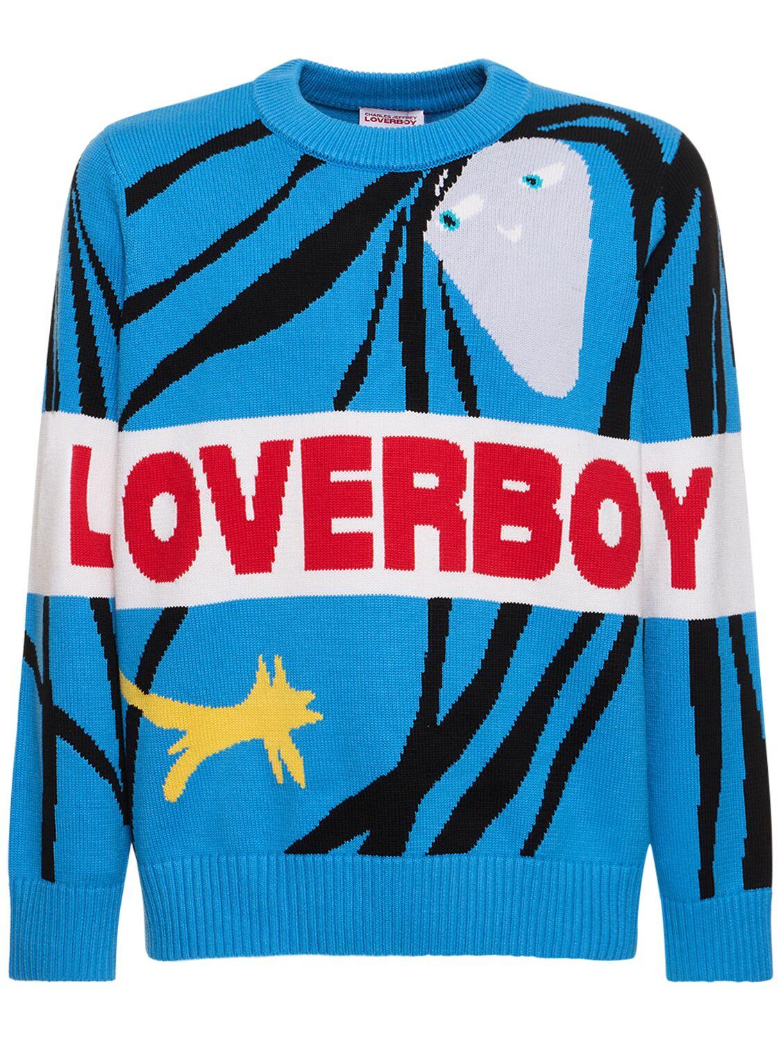 Charles Jeffrey heather Loverboy Logo Sweater