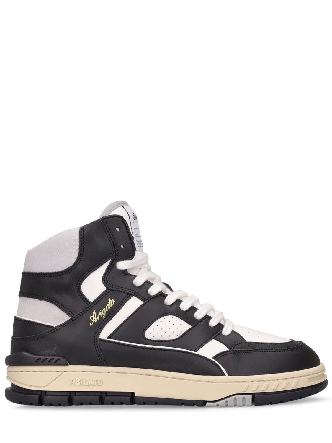 Axel Arigato Area Hi Leather Sneakers in Black for Men | Lyst