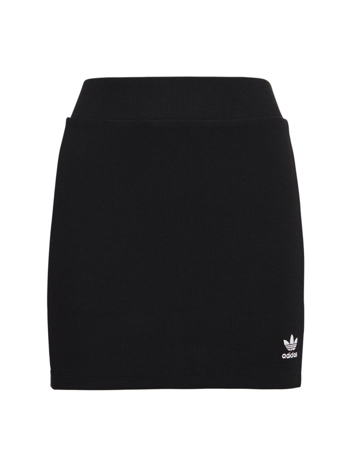 adidas Originals 3 Stripes Skirt in Black | Lyst