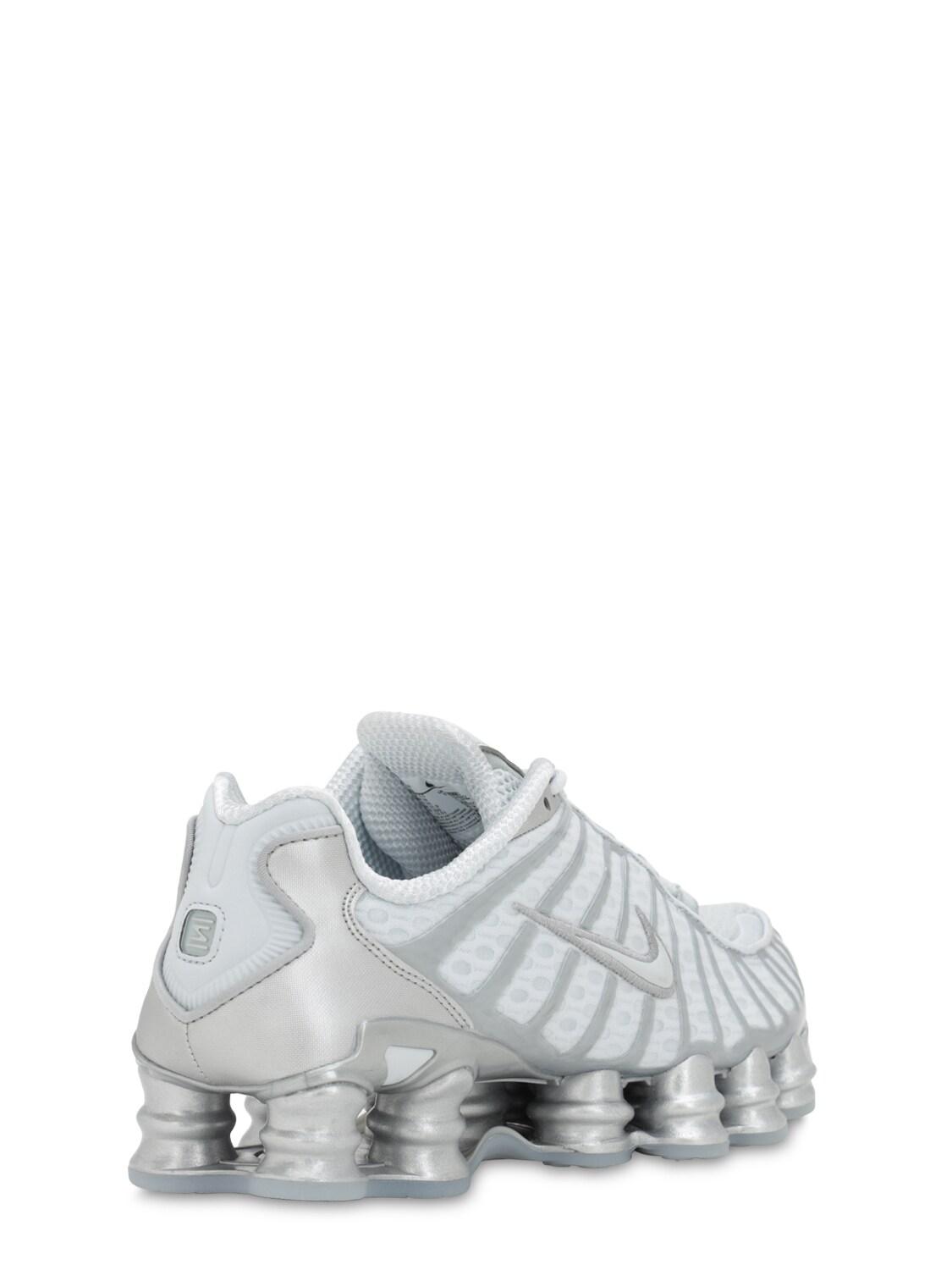 nike white shox total sneakers