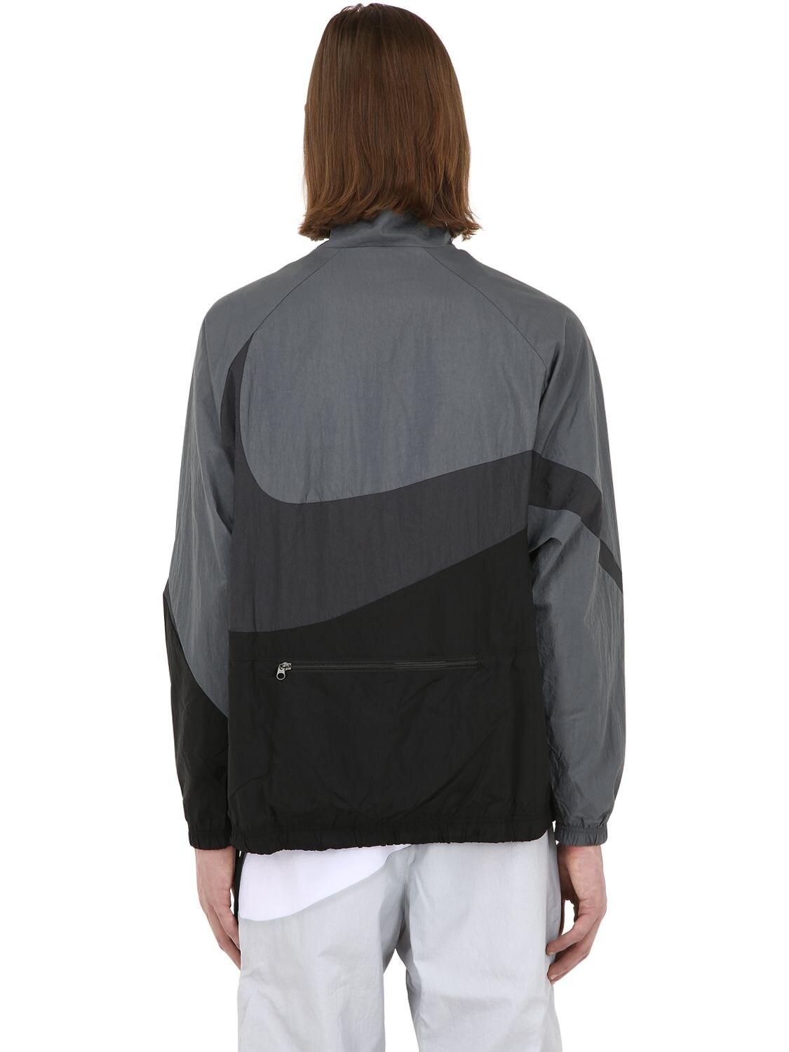 Nike Synthetic Nsw Vw Swoosh Woven Half Zip Jacket in Black for Men | Lyst  UK