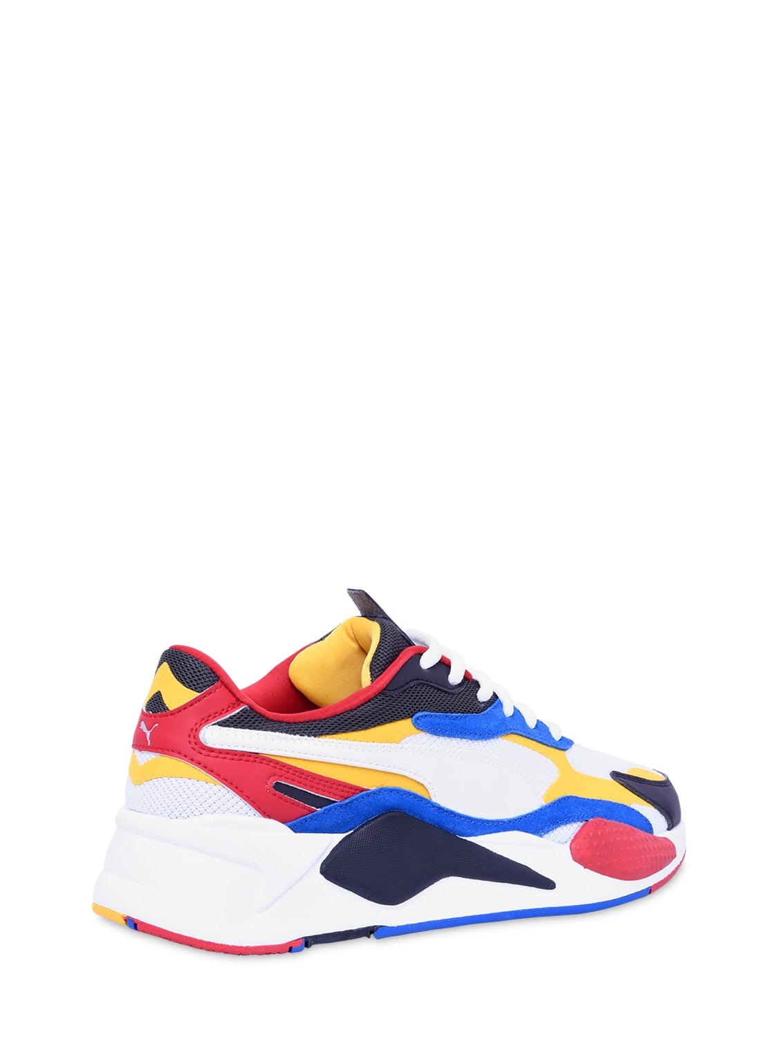 Puma Select Synthetic Rs-x3 Puzzle Sneakers in White/Yellow (Blue) | Lyst