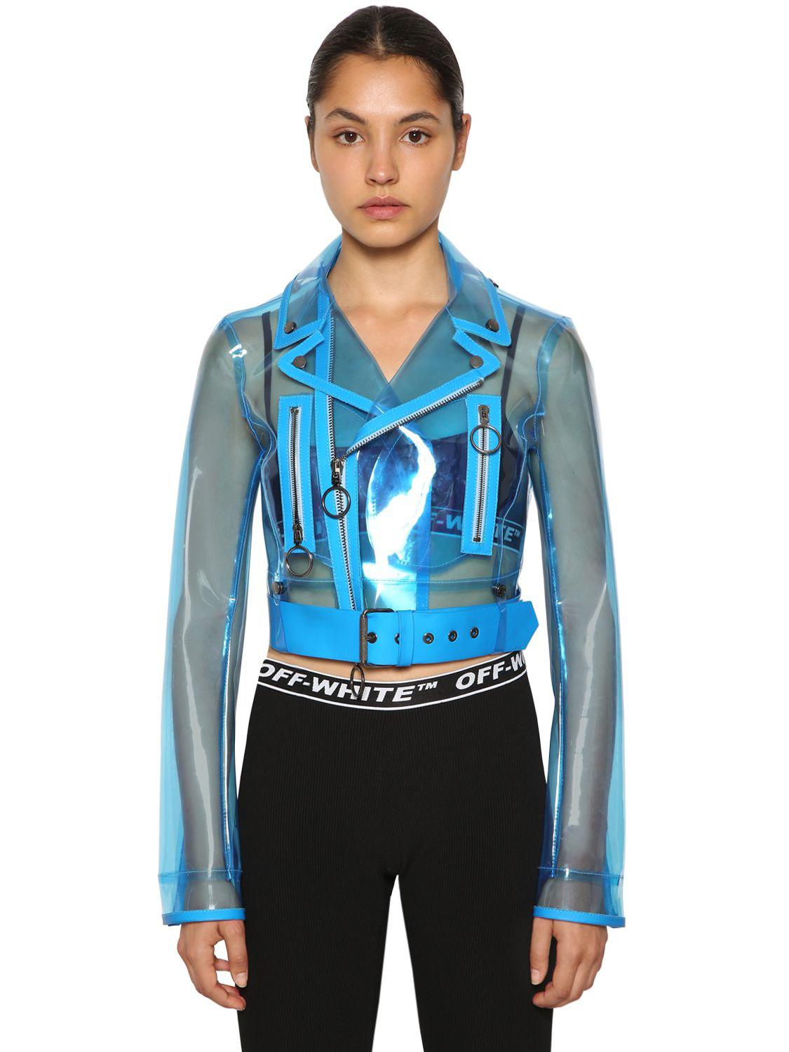 pvc cropped jacket