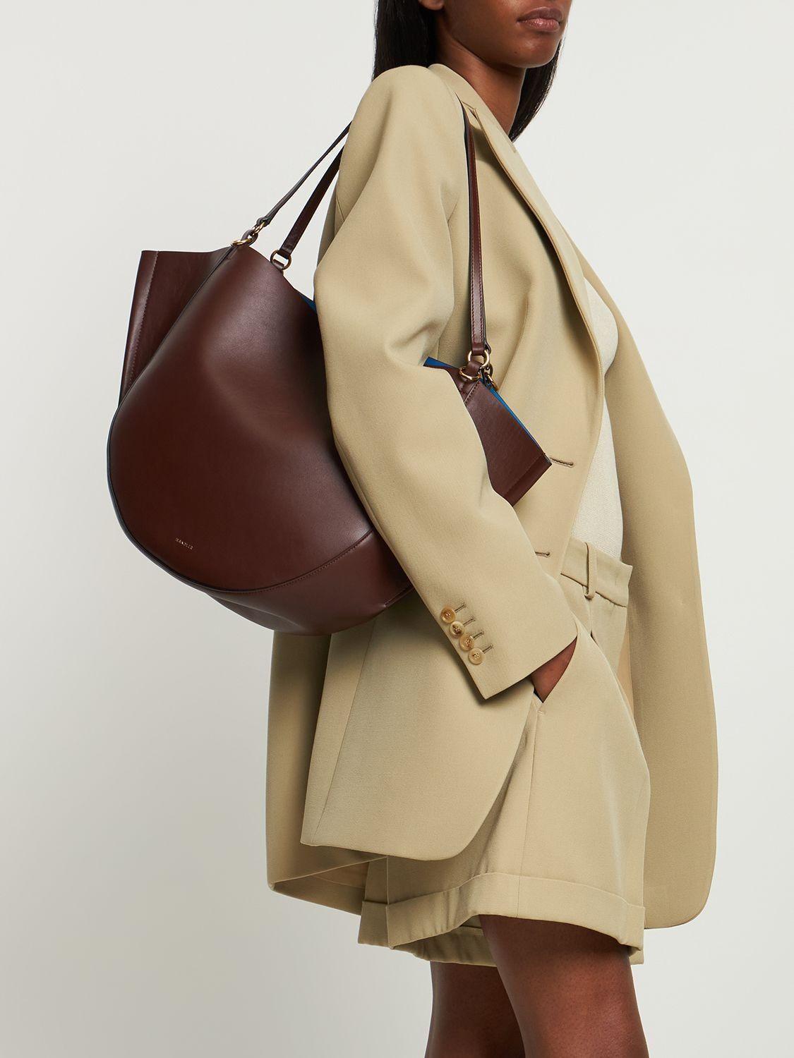 Wandler Mia Leather Tote Bag in Brown | Lyst