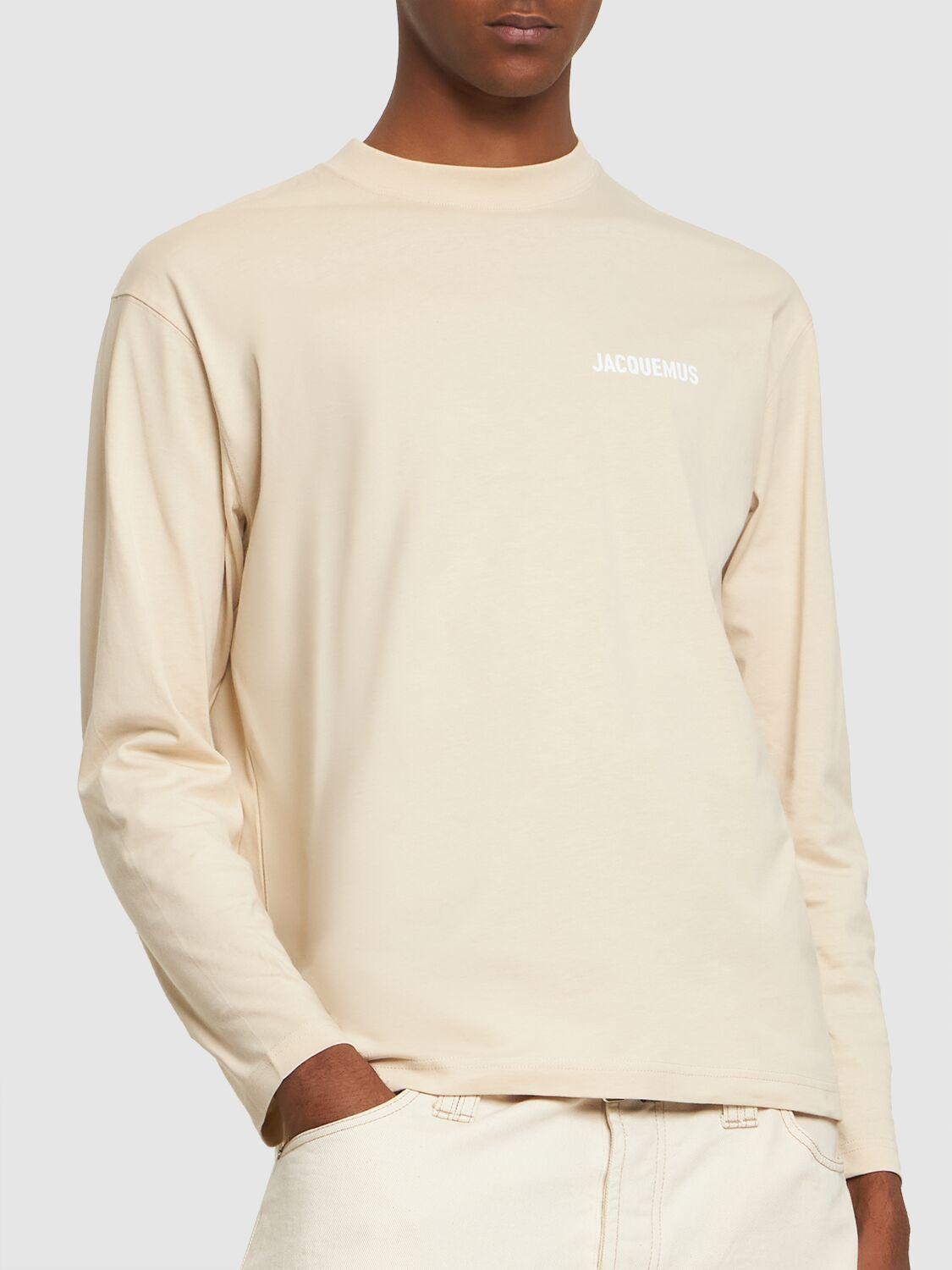 Jacquemus White 'Le T-Shirt Desenho' Long Sleeve T-Shirt