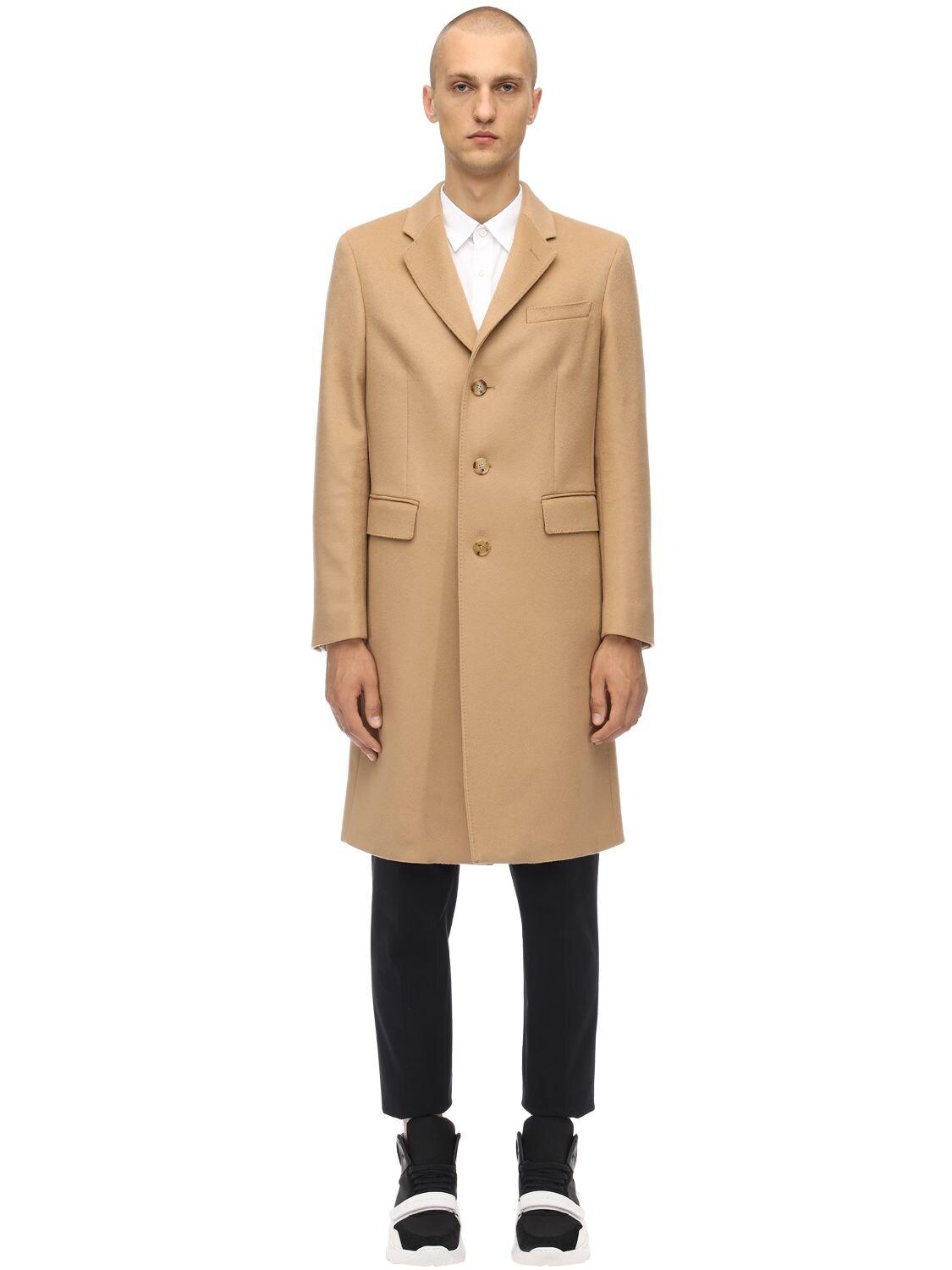 Burberry Single Breast Wool & Cashmere Coat in Camel (Natural) for Men |  Lyst