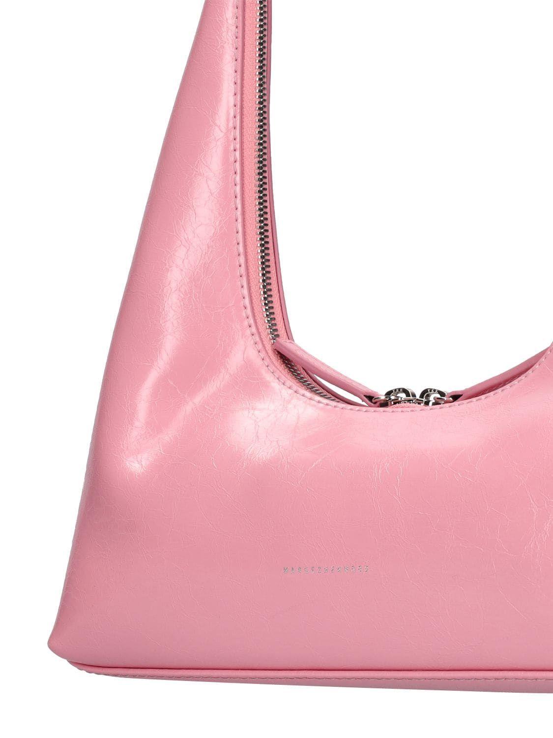 Marge Sherwood | Women Hobo Leather Shoulder Bag Berry Pink Unique