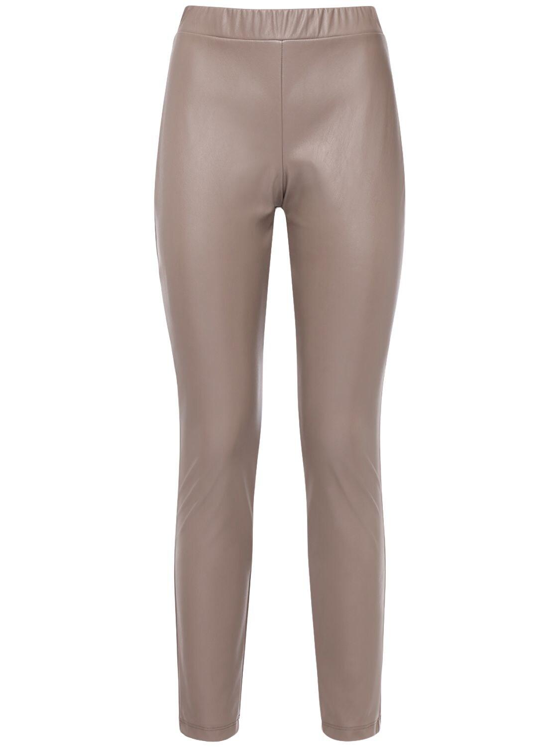 Max Mara Faux Leather Leggings in 