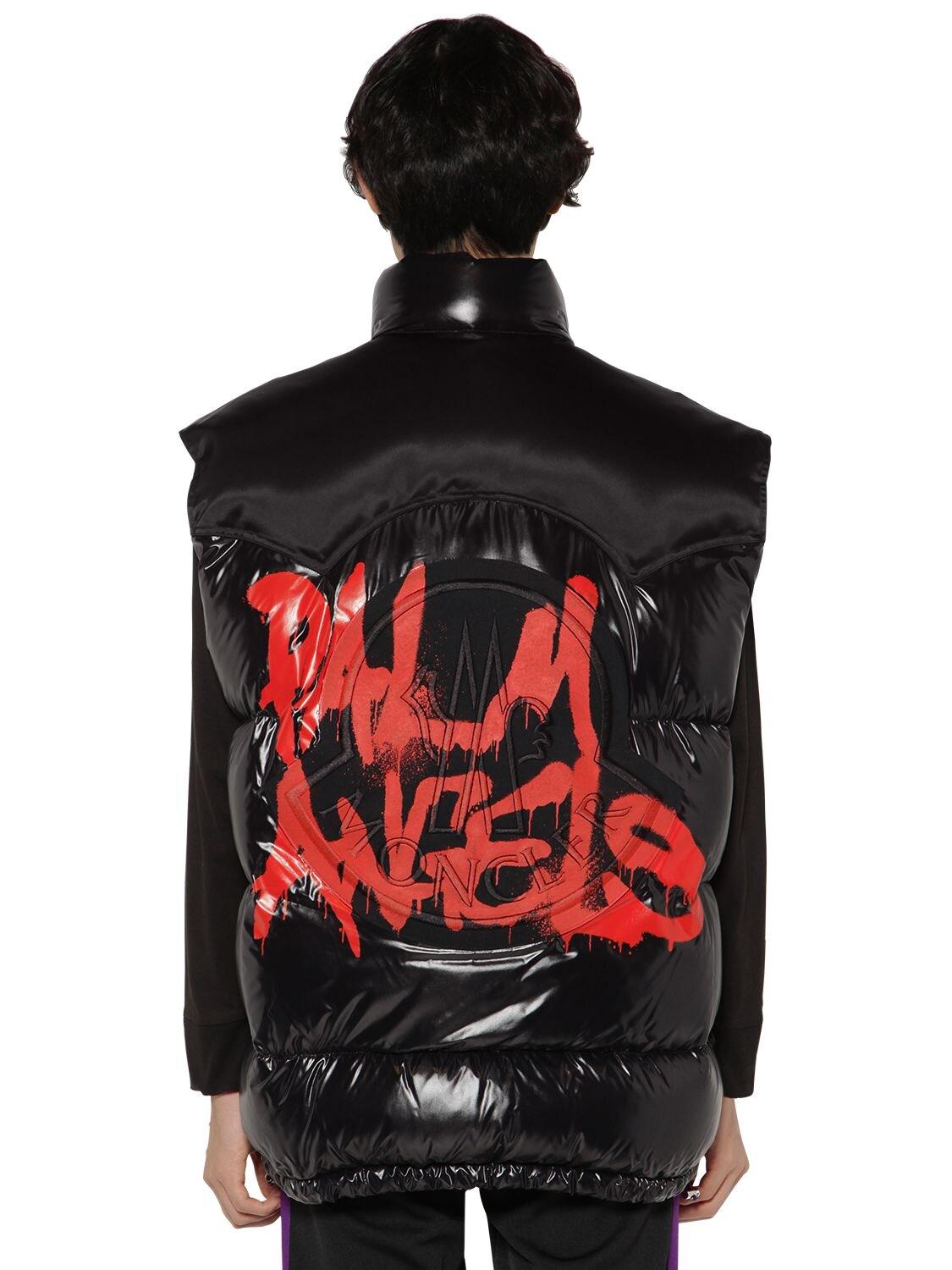 Moncler Genius Palm Angels Buzz Nylon Down Vest in Black for Men | Lyst