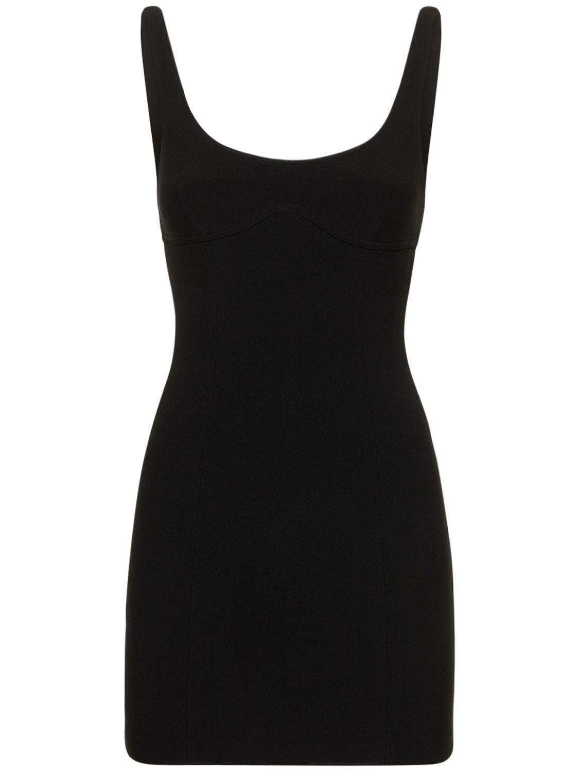 Bec & Bridge Marisol Scoop Bonded Crepe Mini Dress in Black | Lyst