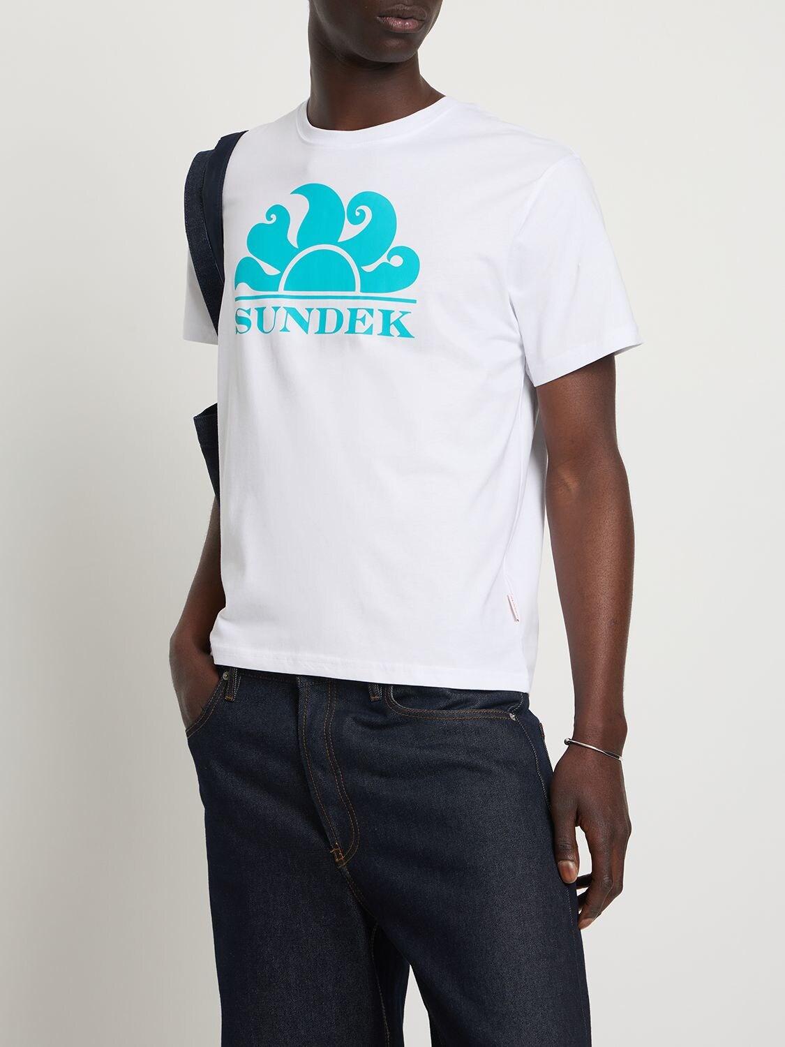Camiseta de jersey de algodón con logo Sundek de hombre de color Azul | Lyst