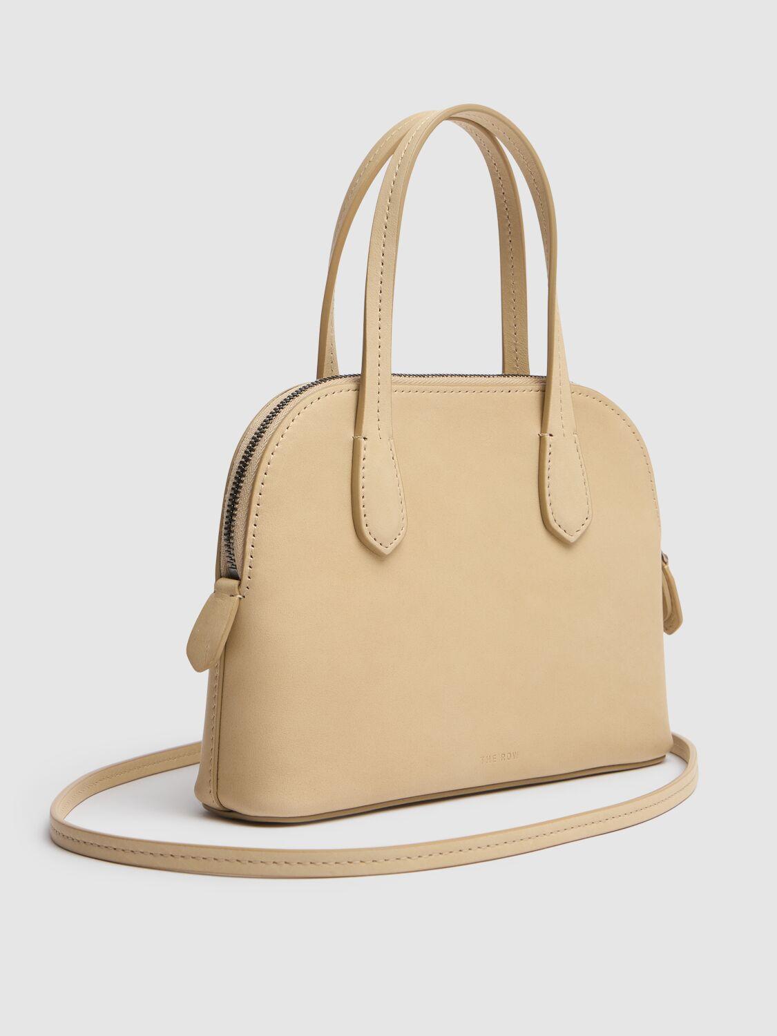 The Row Ingrid Saddle Shiny Leather Bag in Natural | Lyst