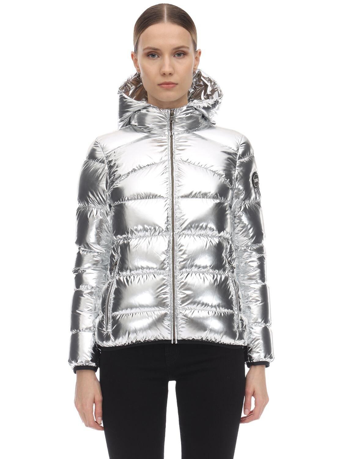 Colmar Synthetic Silver Nylon Down Jacket in Metallic - Lyst