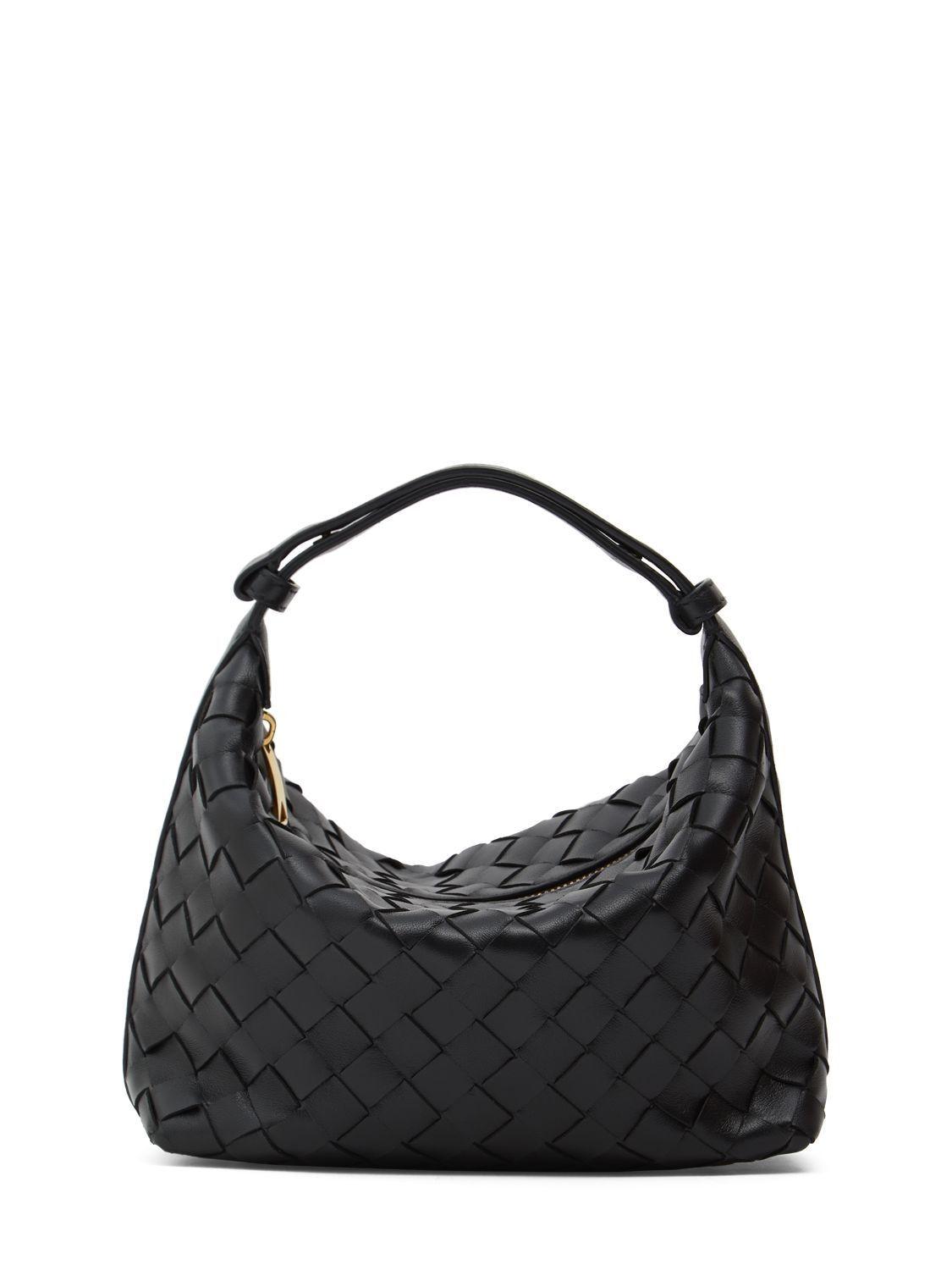 Bottega Veneta Mini Wallace Leather Shoulder Bag in Black | Lyst