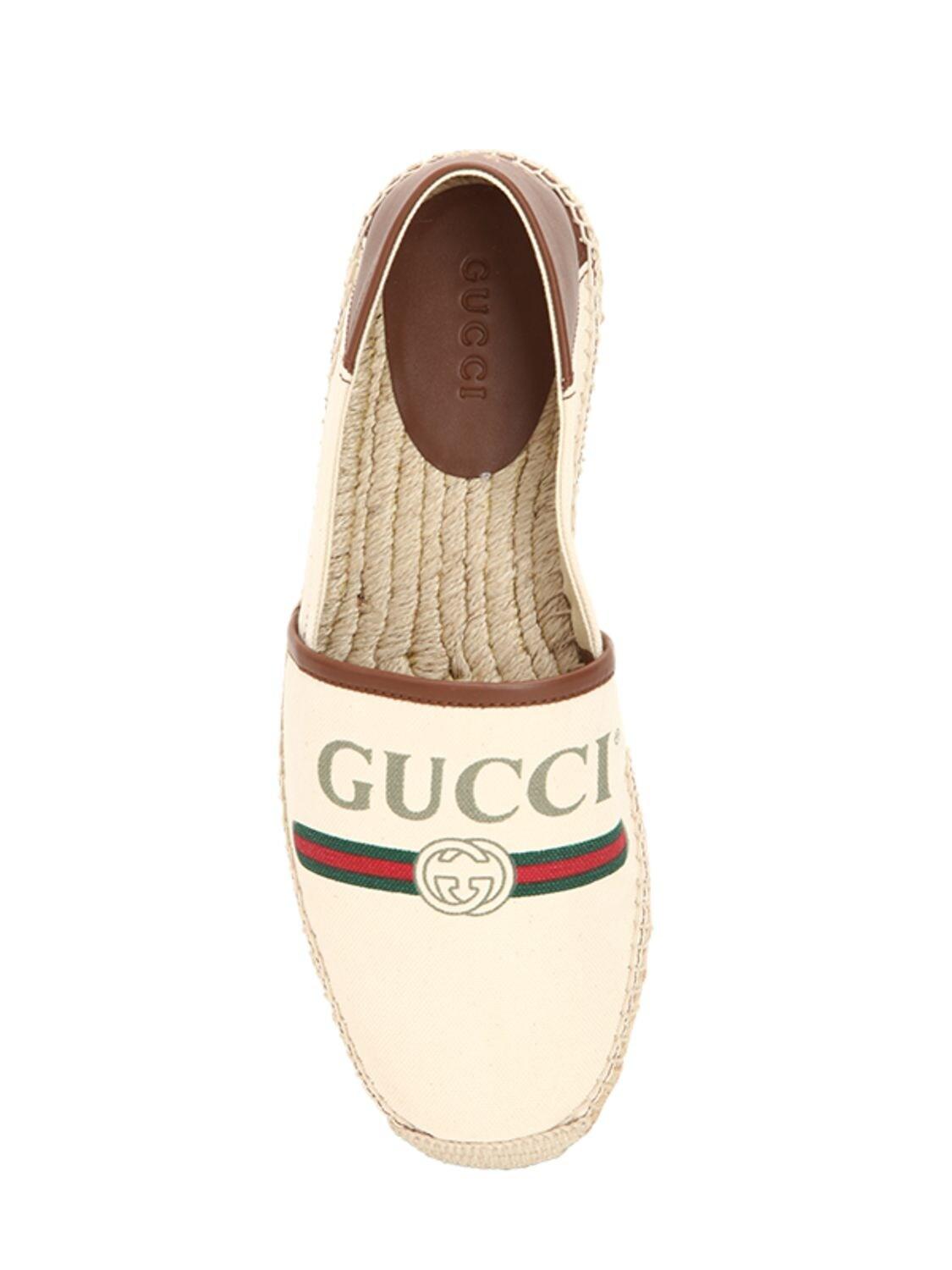 gucci logo canvas espadrilles