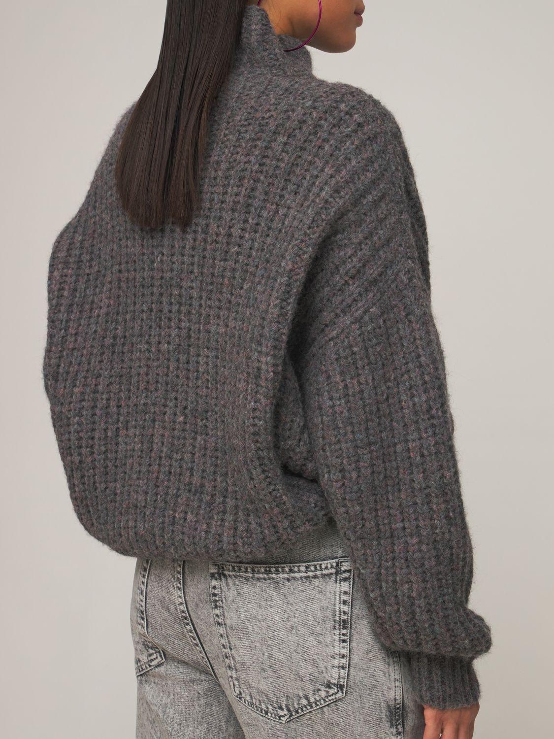 Isabel Marant Iris Turtleneck Alpaca Wool Knit Sweater in Gray | Lyst