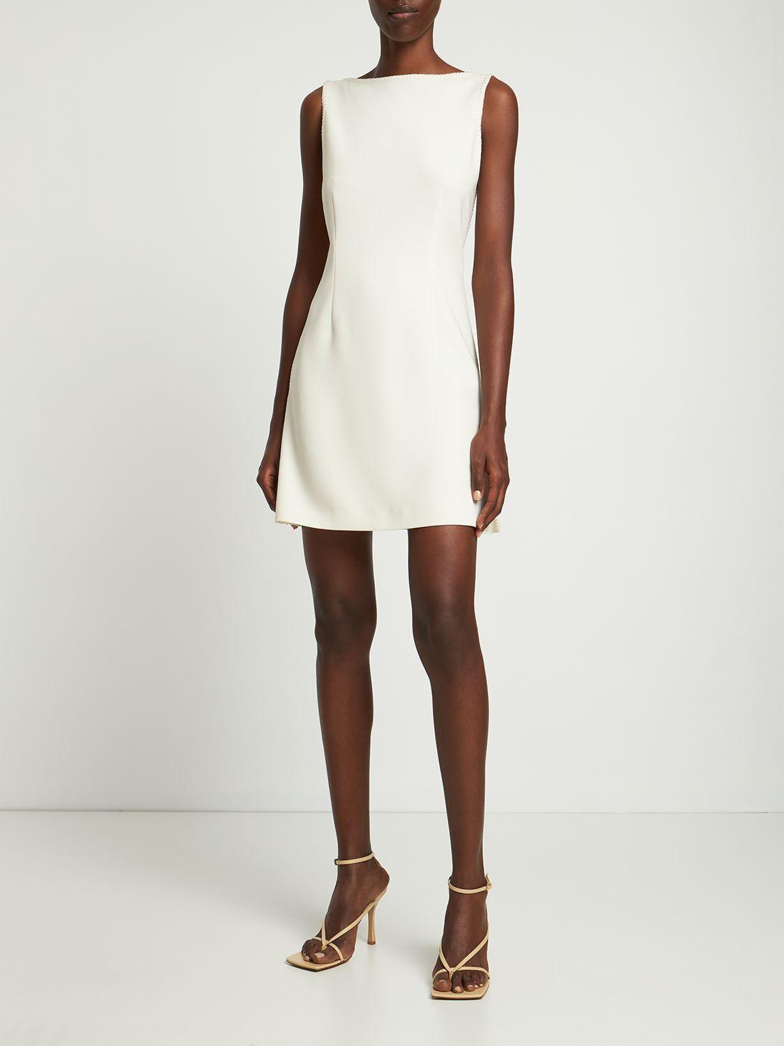 Boat neck top mini dress