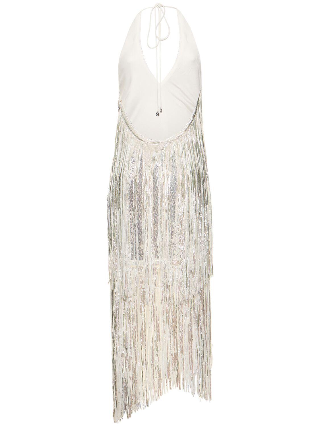 ROTATE BIRGER CHRISTENSEN Sequined Mini Flapper Dress in White Lyst Canada