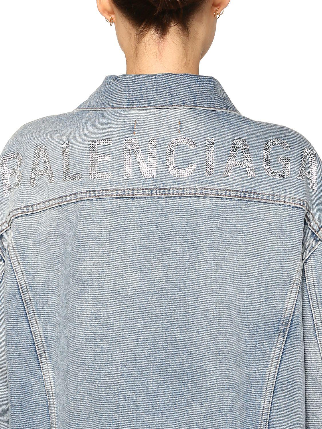 jean jacket with crystals