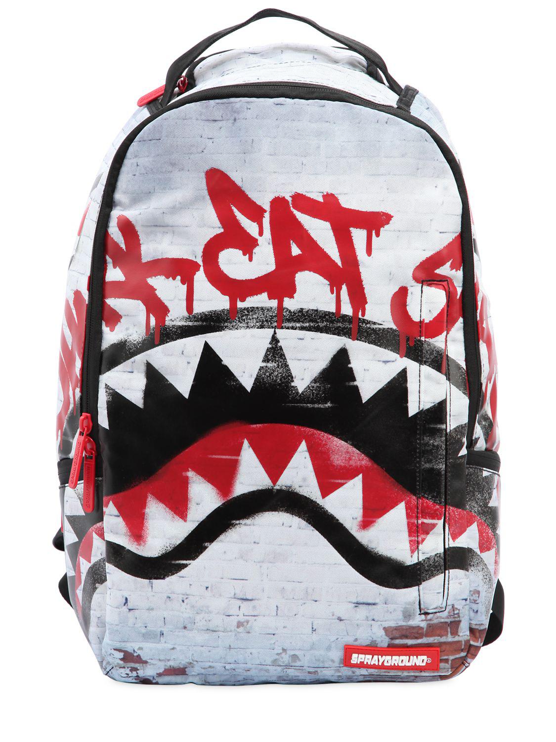 Lyst - Sprayground Shark Eat Shark Backpack in Red