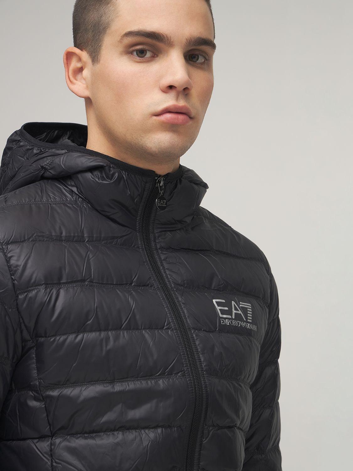 ea7 train core id m lt down jacket hoody