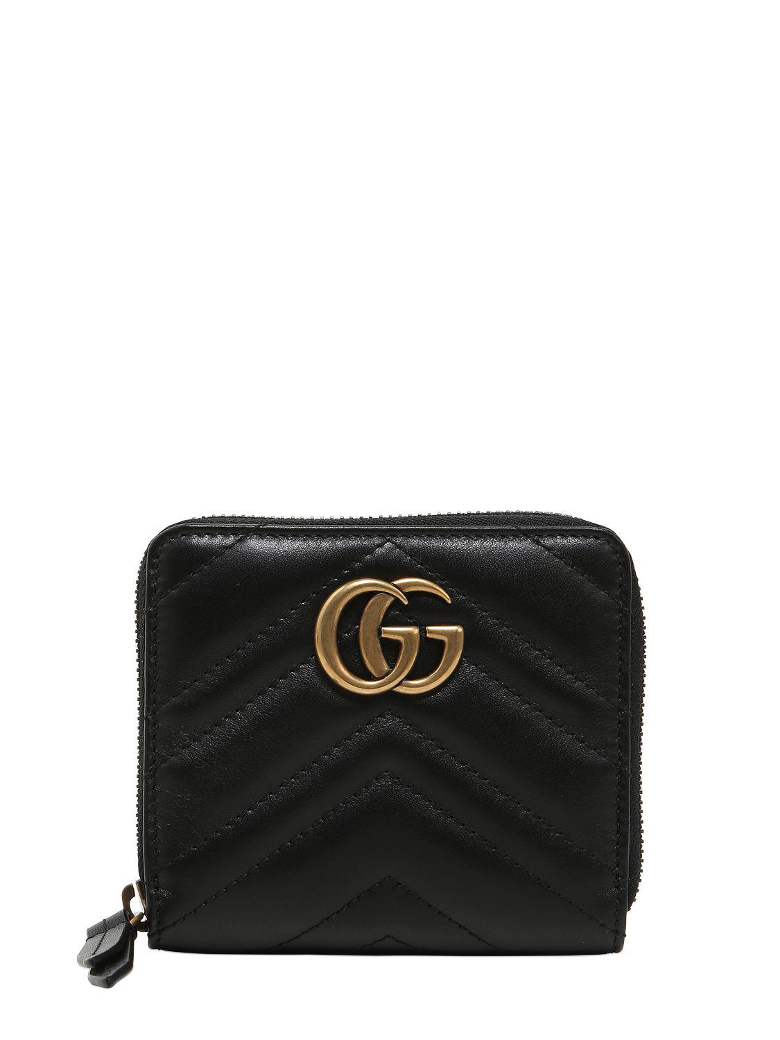 Gucci Small Gg Marmont 2.0 Bicolor Leather Bag in Black