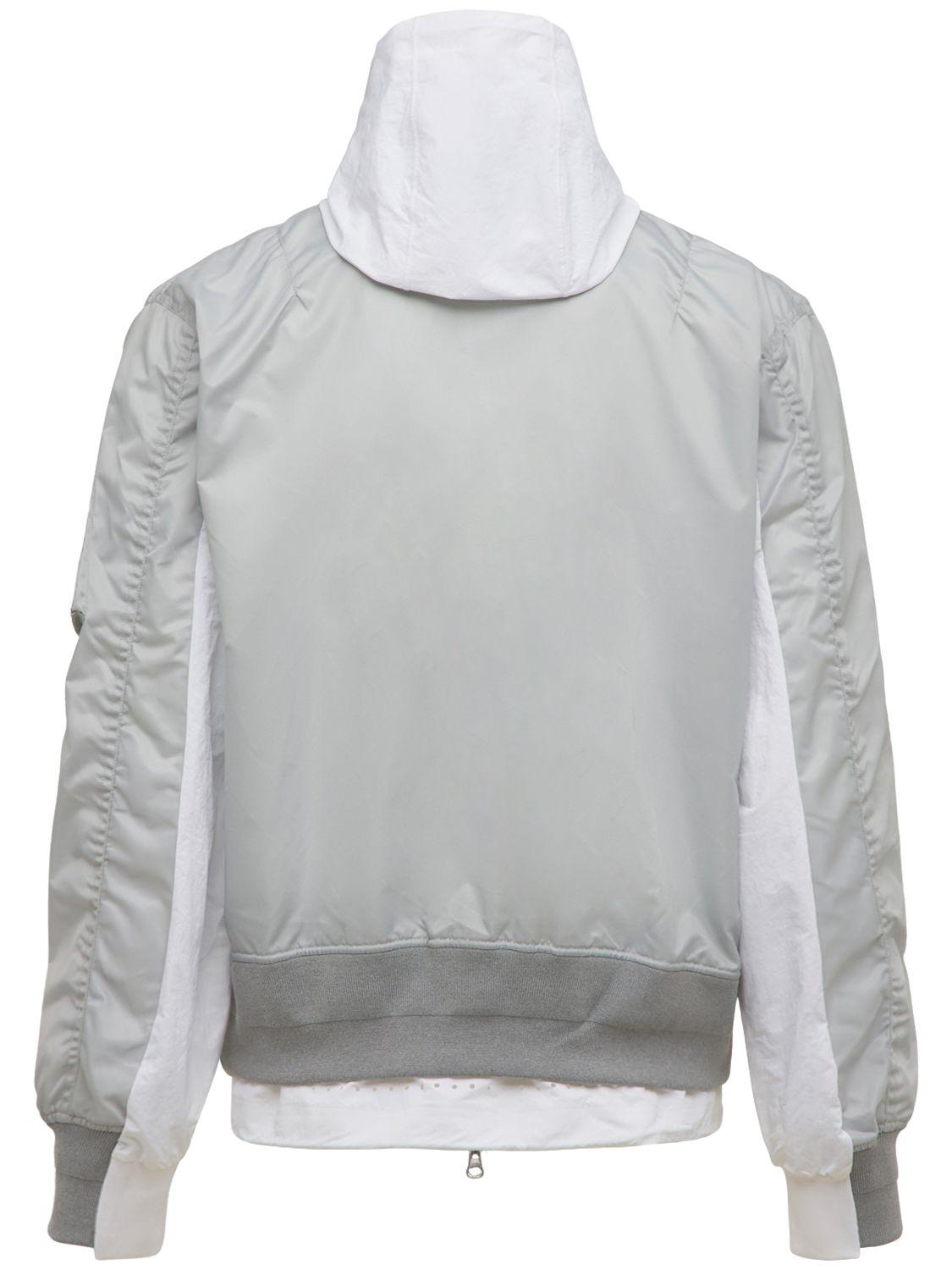 Nike Sacai Layered Bomber Jacket in Grey for Men | Lyst UK Nike Sacai Layered Bomber Jacket in Grey for Men | Lyst UK