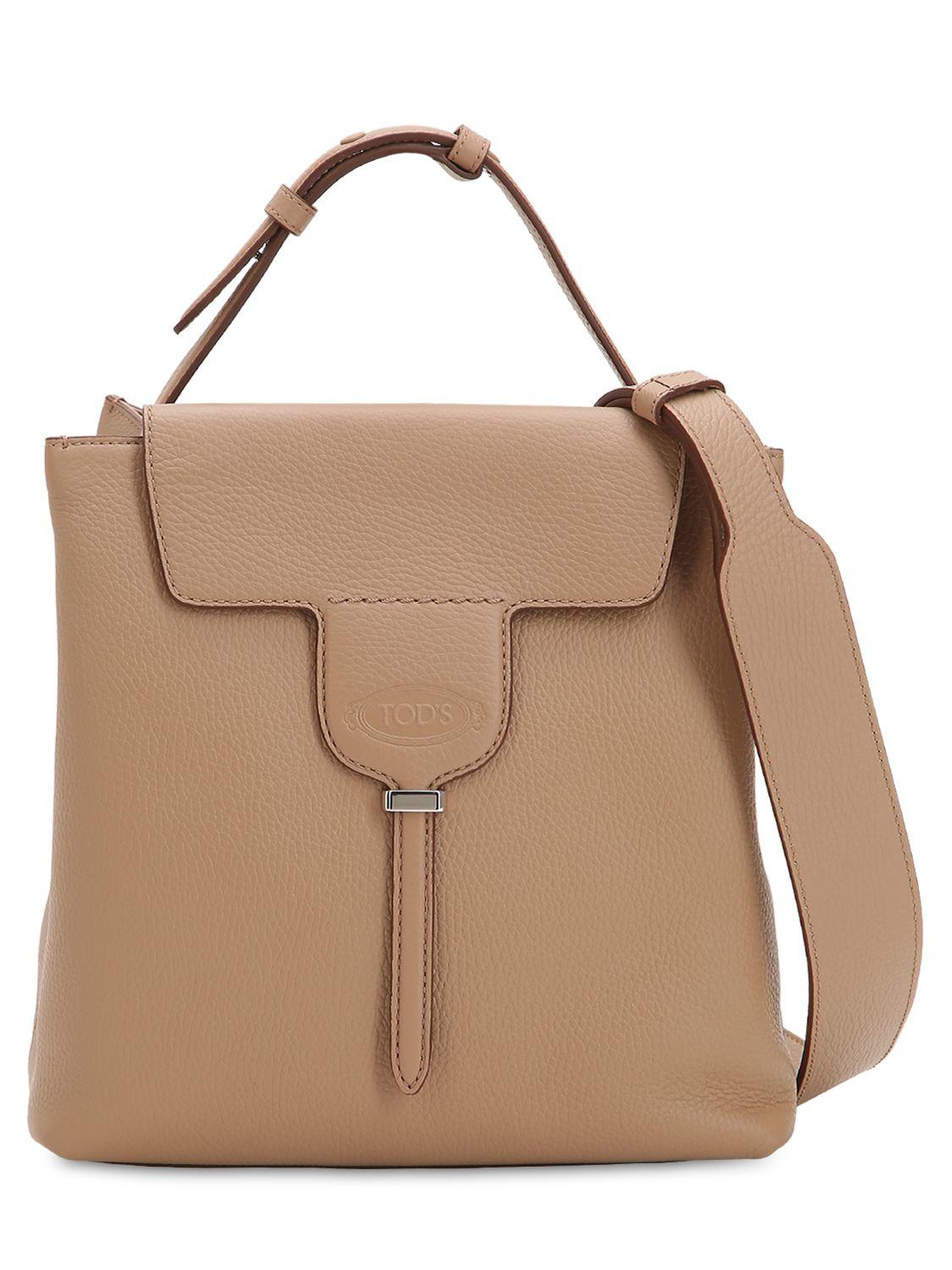 Tod's Small Joy Leather Shoulder Bag in Natural