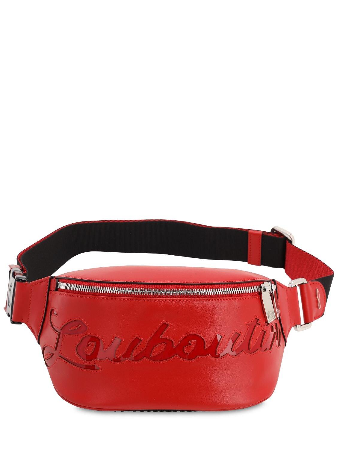 Christian Louboutin Marie Jane Leather Belt Bag in Red | Lyst