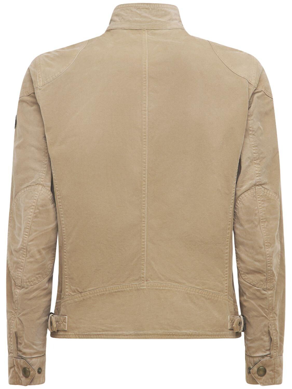 Belstaff Vintage Dye Racemaster Cotton Jacket in Natural for Men | Lyst