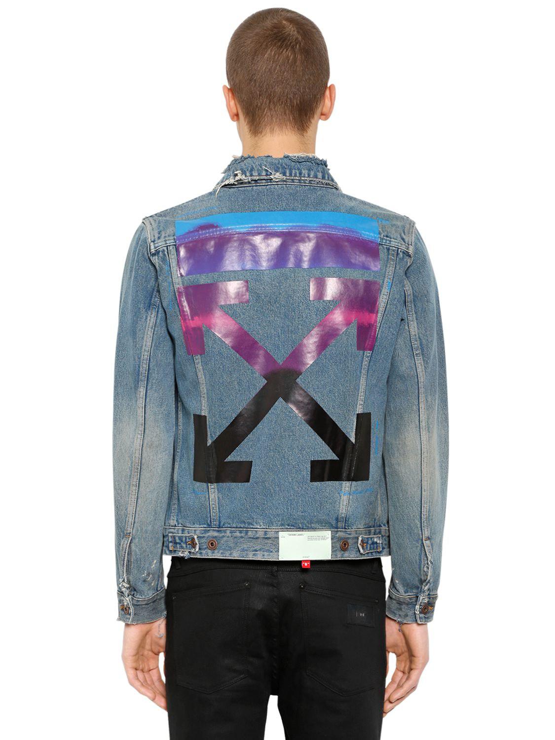 uregelmæssig udløb varemærke Off-White c/o Virgil Abloh Gradient Arrows Denim Jacket in Blue for Men -  Lyst