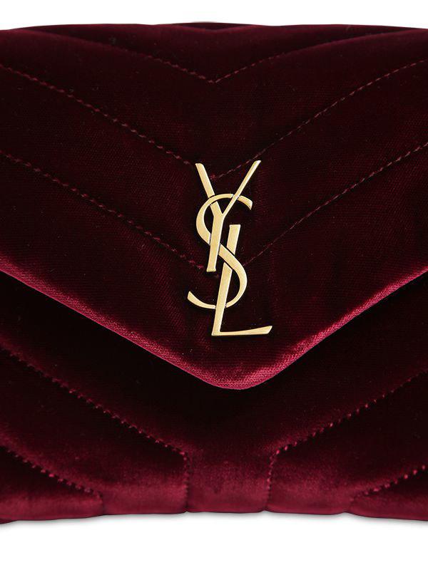 Saint Laurent Toy Loulou Monogram Velvet Shoulder Bag | Lyst