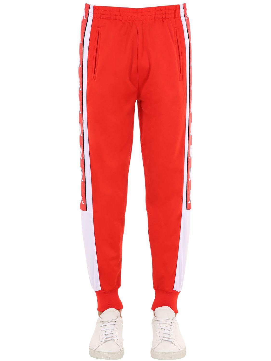 kappa red sweatpants