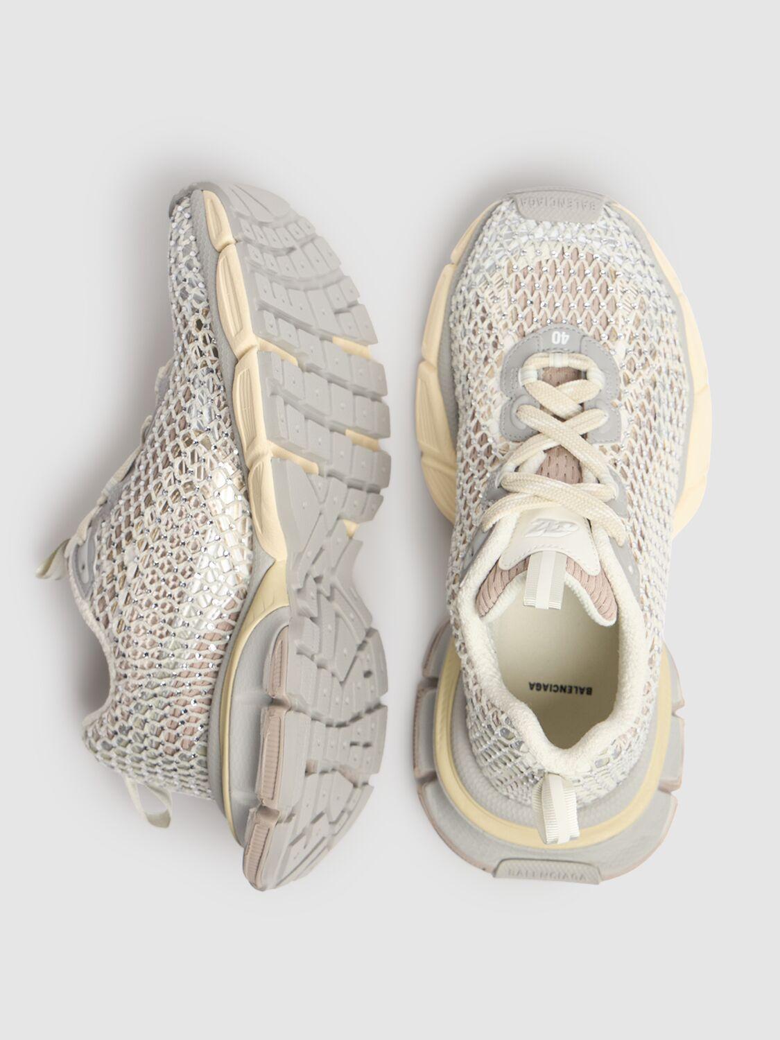 関税込【BALENCIAGA】 3XL Fishnet スニーカーEggshell/Crystal balenciaga-