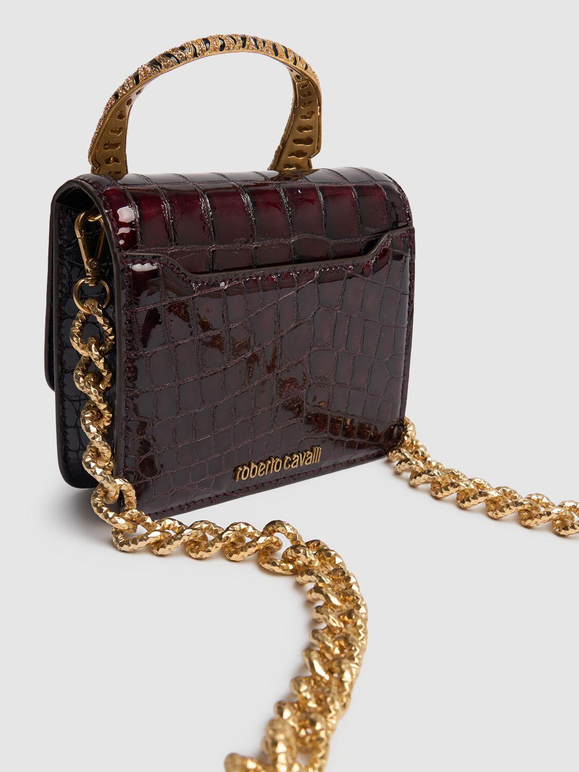 Roberto Cavalli レディース Small Roar クロコエンボスバッグ Roberto Cavalli レディース Small Roar クロコエンボスバッグ