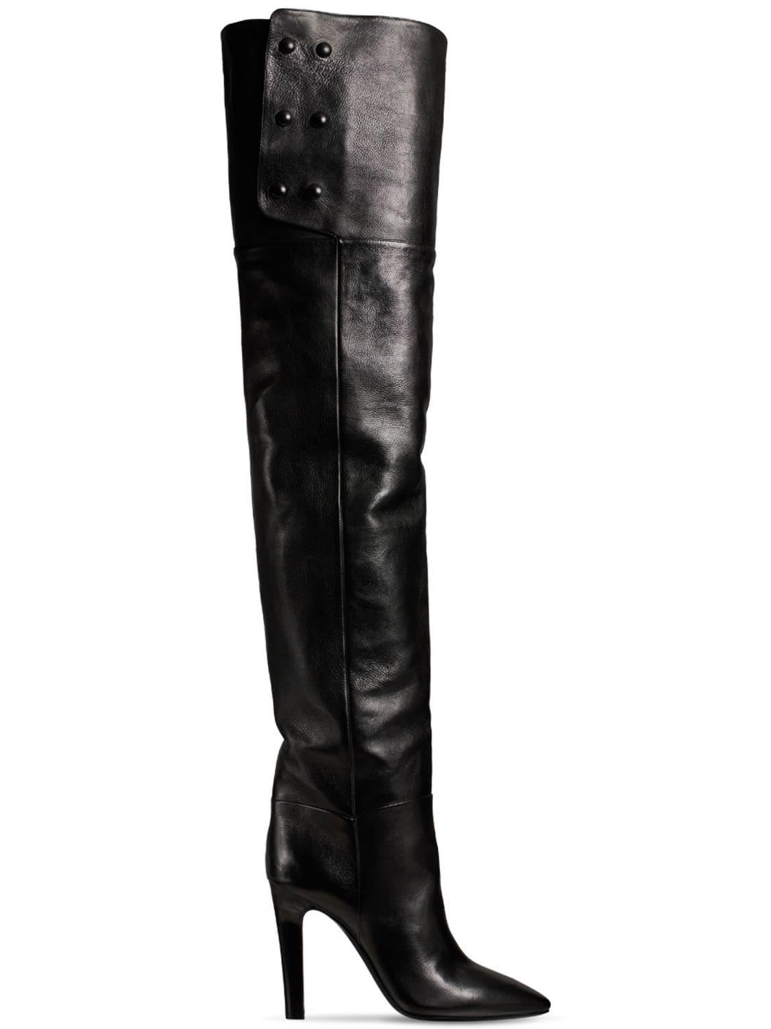 105mm Joy Cuissard Leather Boots