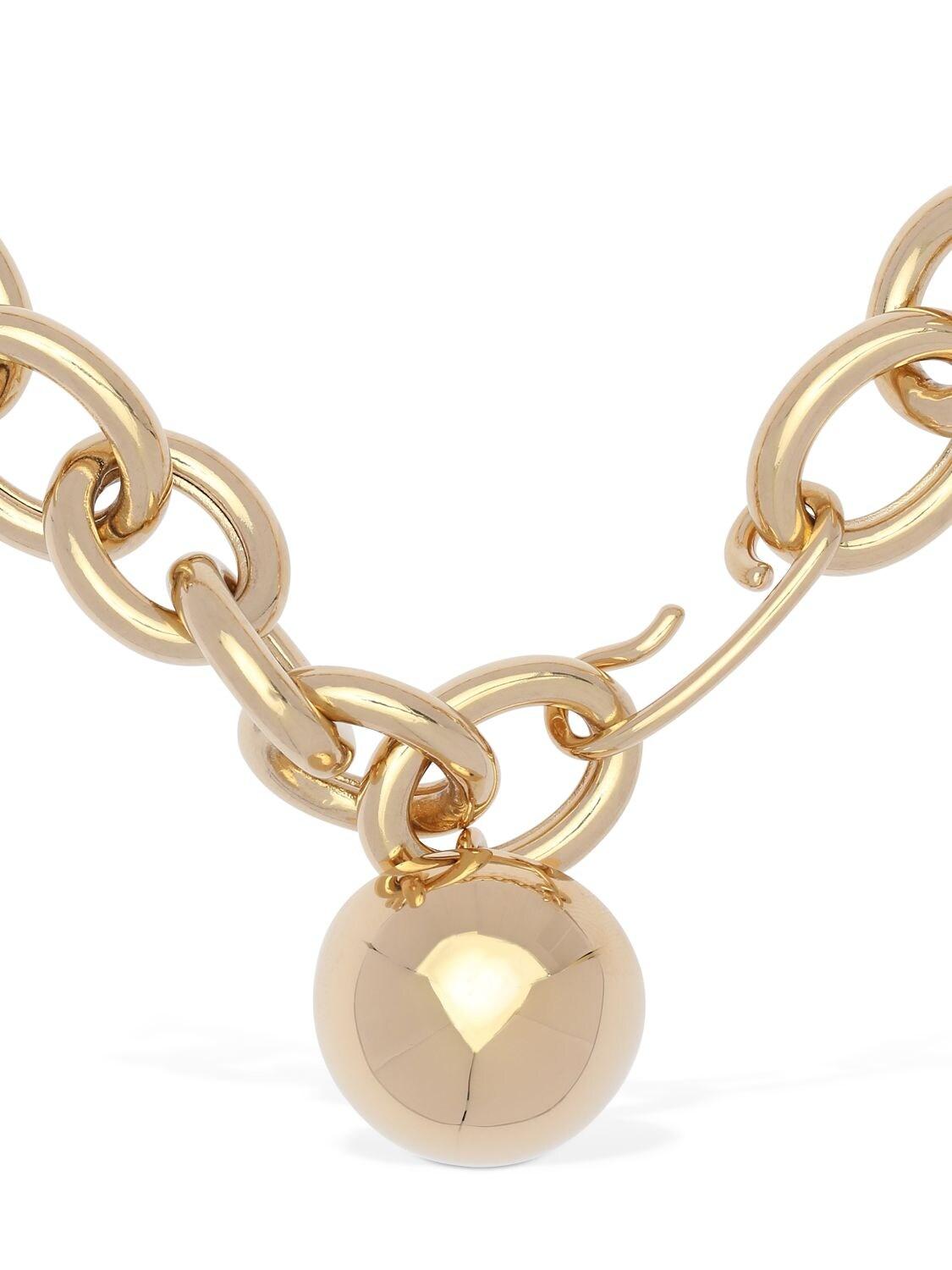 Jil Sander Chunky Chain & Sphere Necklace in Gold (Metallic) - Lyst